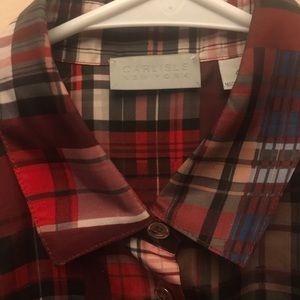 Silk Carlisle Plaid Blouse